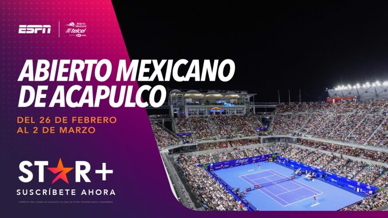 El Abierto Mexicano Telcel llega a ESPN en Star+ y los canales lineales de ESPN