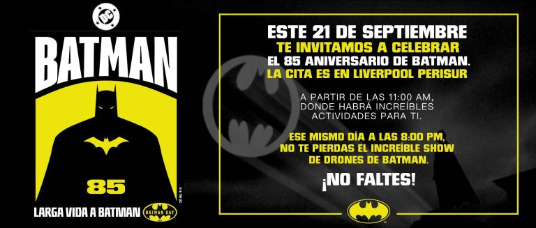 LA CIUDAD DE MÉXICO CELEBRARÁ EL 85 ANIVERSARIO DE BATMAN