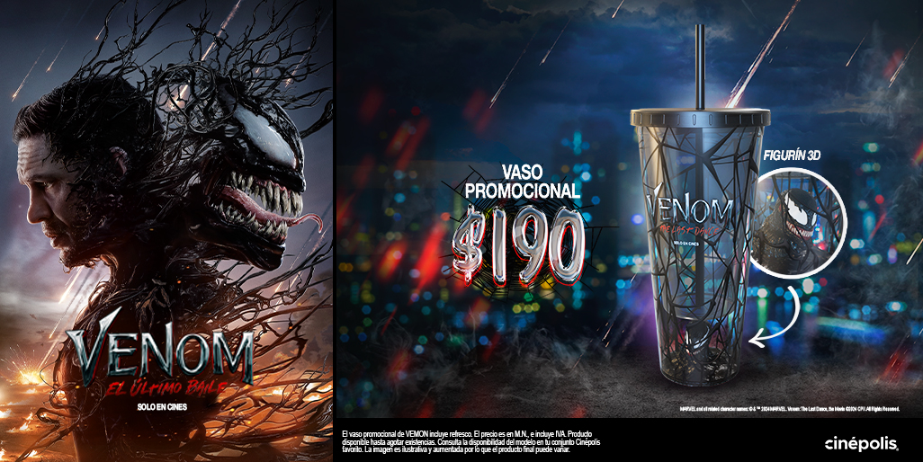 Todo lo que Cinépolis trae por ‘Venom: El Último Baile’