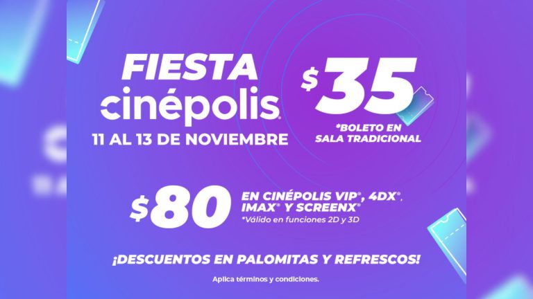 ¡Hoy inicia la Fiesta Cinépolis! Con entradas desde $35 MXN y más de 15 títulos disponibles