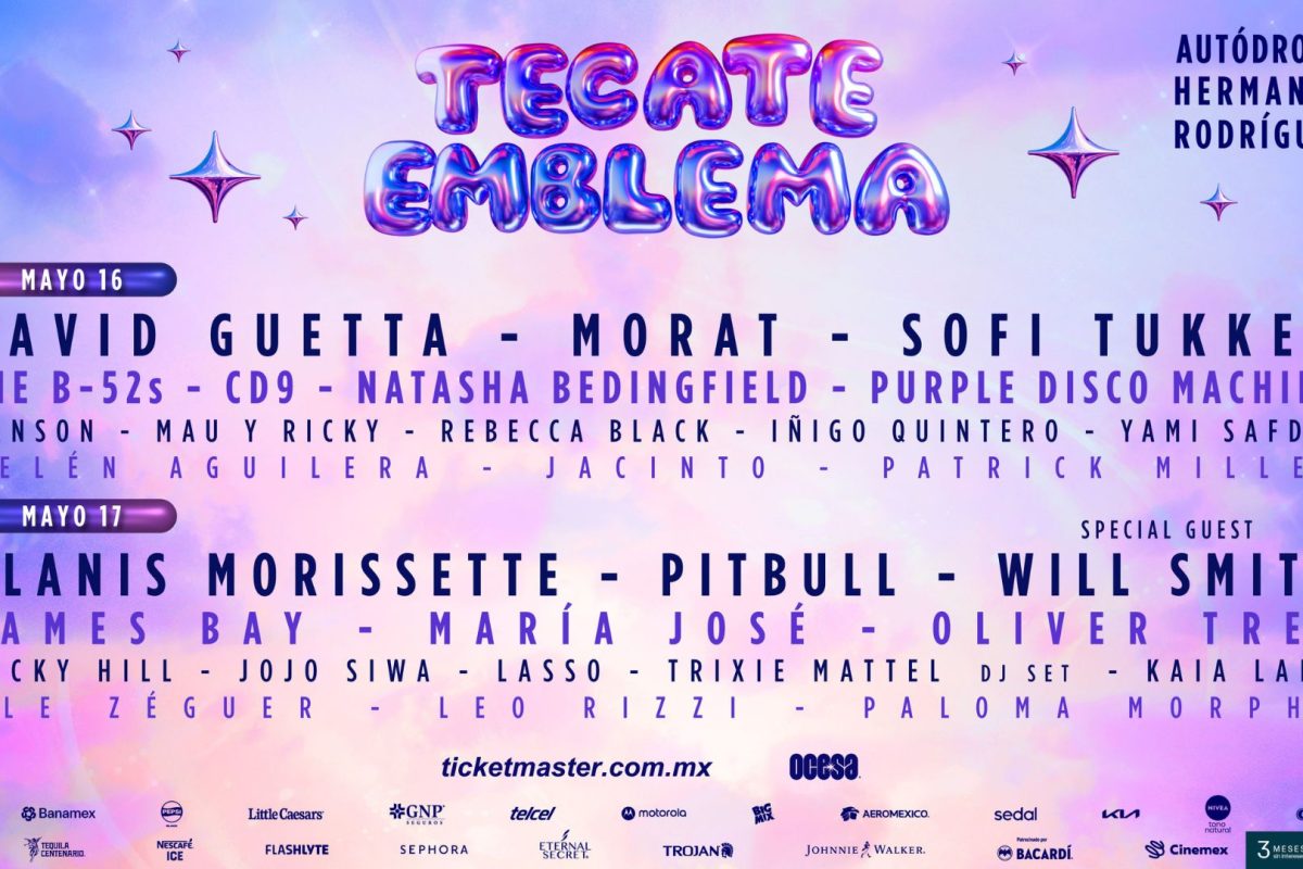 El festival más emblemático regresa y aquí te dejamos el line up por día