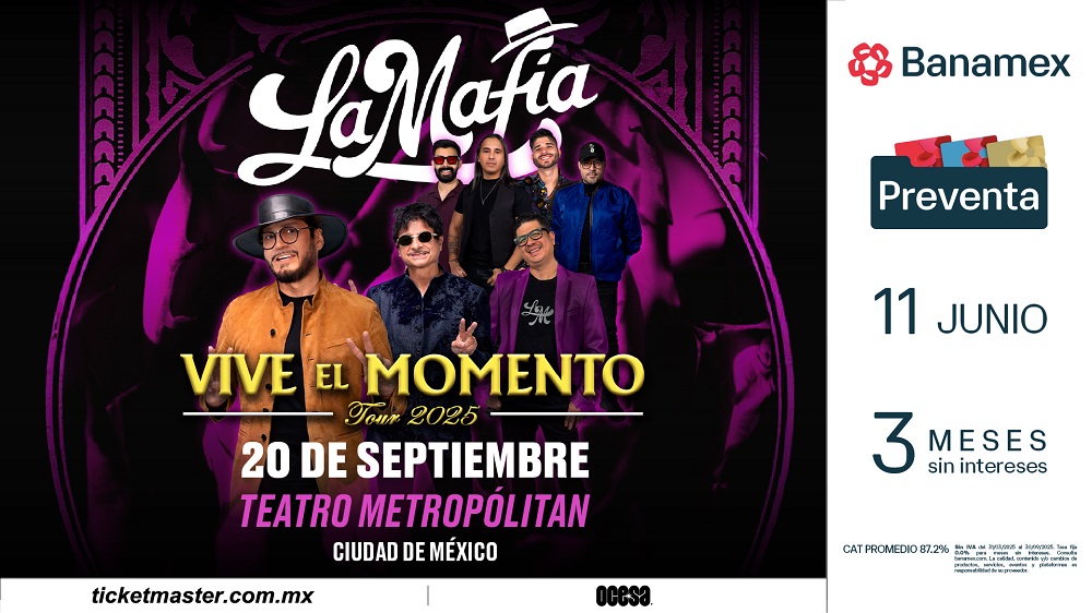 La Mafia regresa a la CDMX con un show especial en el Teatro Metropólitan