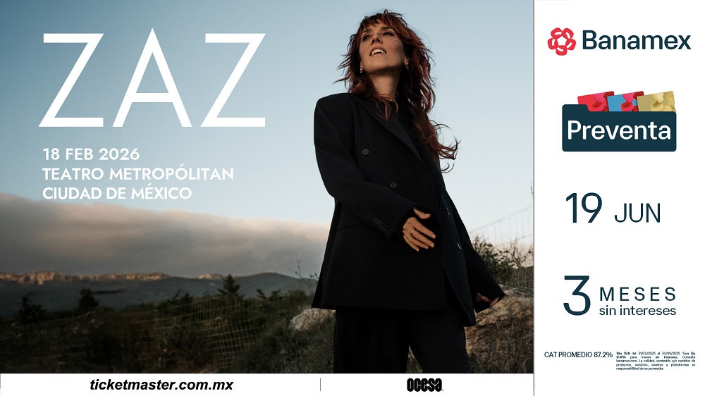 ZAZ en  la CDMX: el Metropólitan se llenará de luz