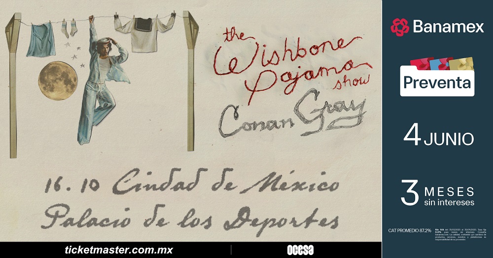 Conan Gray llega a México con su The Wishbone Pajama Tour este octubre en el Palacio de los Deportes