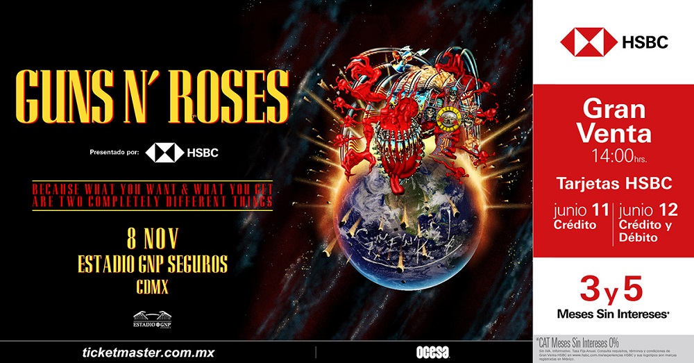 Guns N’ Roses enciende CDMX con concierto en el Estadio GNP Seguros