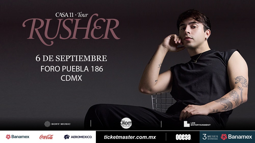 Rusher se presentará en el Foro Puebla este 6 de septiembre