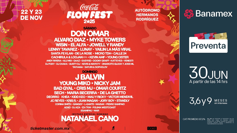 COCA-COLA FLOW FEST 2025: DON OMAR, BALVIN, WISIN Y MÁS PARA UN FIN DE SEMANA DE PERREO SIN FRENO