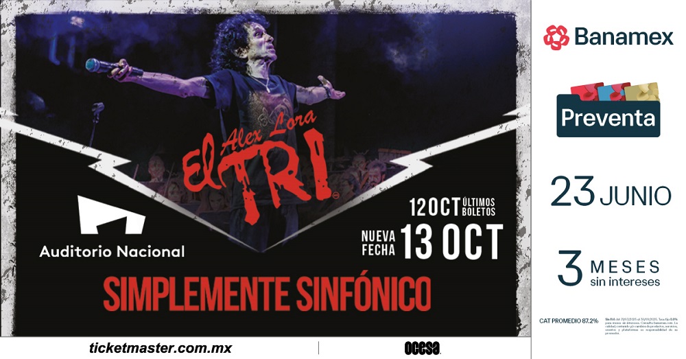 El Tri suma nueva fecha para su show sinfónico: 13 de octubre en el Auditorio Nacional