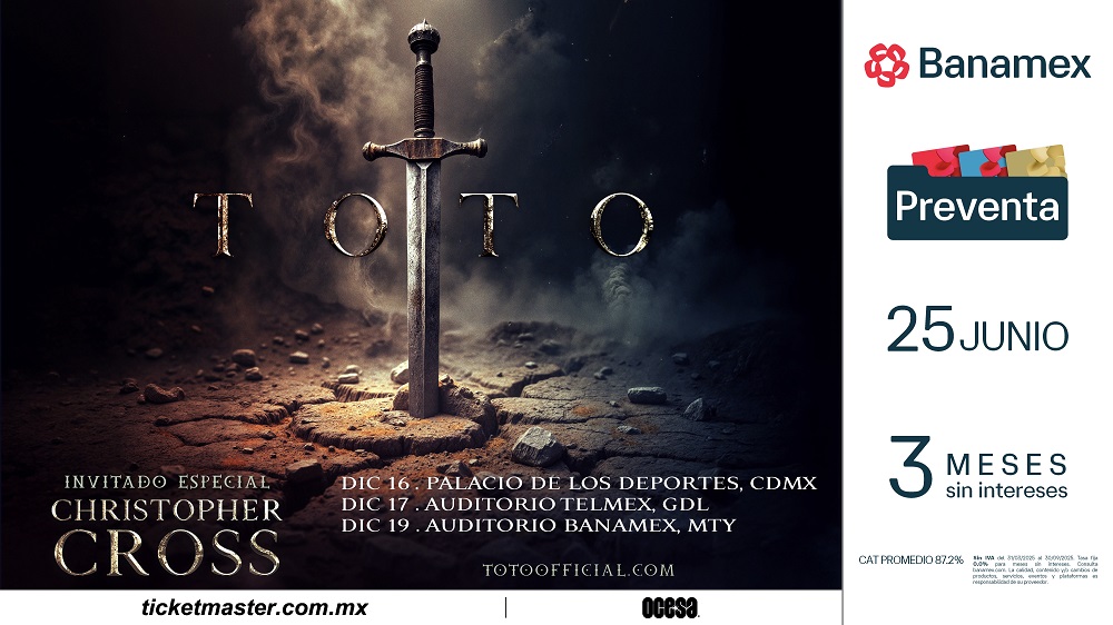 Toto regresa a México en el Palacio de los Deportes: clásicos, virtuosismo y una noche para cantar “Africa” a todo pulmón