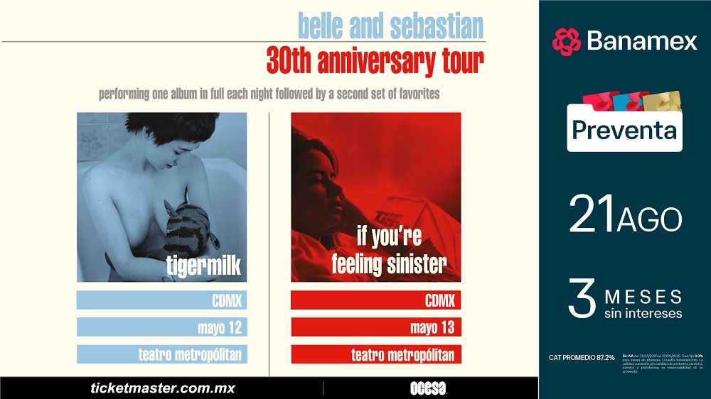 BELLE AND SEBASTIAN CELEBRAN 30 AÑOS EN MÉXICO CON DOS CONCIERTOS ÚNICOS