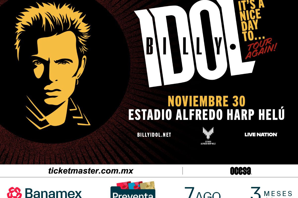 Billy Idol regresa a Ciudad de México con un concierto espectacular en el Estadio Alfredo Harp Helú