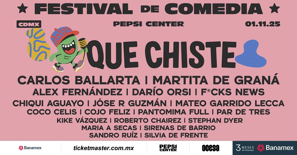 ¡QUÉ CHISTE: EL FESTIVAL QUE VA A LLENAR DE RISAS EL PEPSI CENTER!