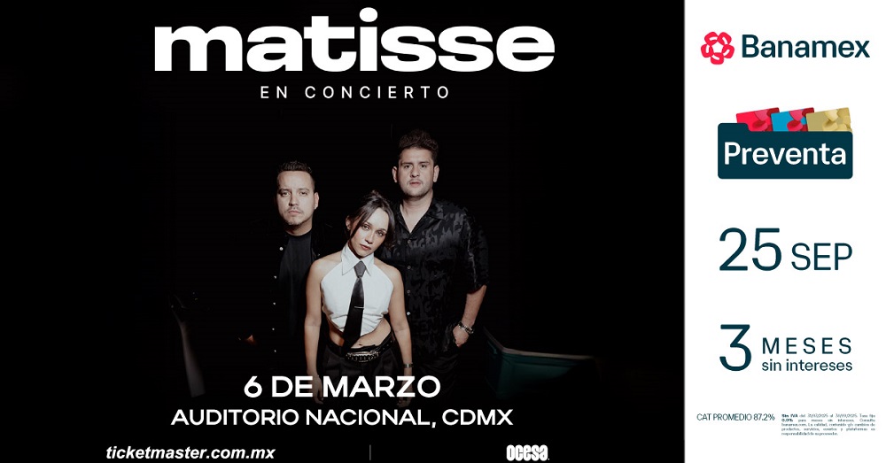 MATISSE VOLVERÁ A HACER LATIR EL AUDITORIO NACIONAL