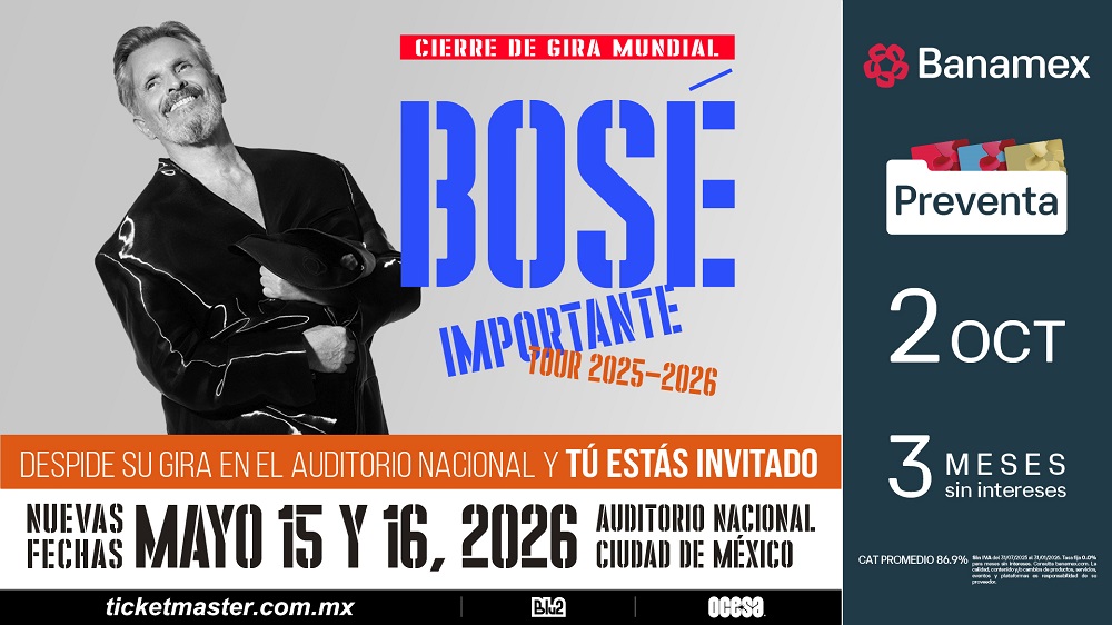 MIGUEL BOSÉ DESPIDE SU GIRA MUNDIAL CON DOS CONCIERTOS EN EL AUDITORIO NACIONAL