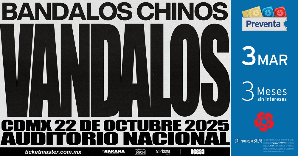 BÁNDALOS CHINOS CONQUISTARÁ EL AUDITORIO NACIONAL