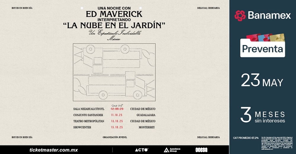ED MAVERICK VUELVE A LOS ESCENARIOS CON SU DISCO MÁS ÍNTIMO