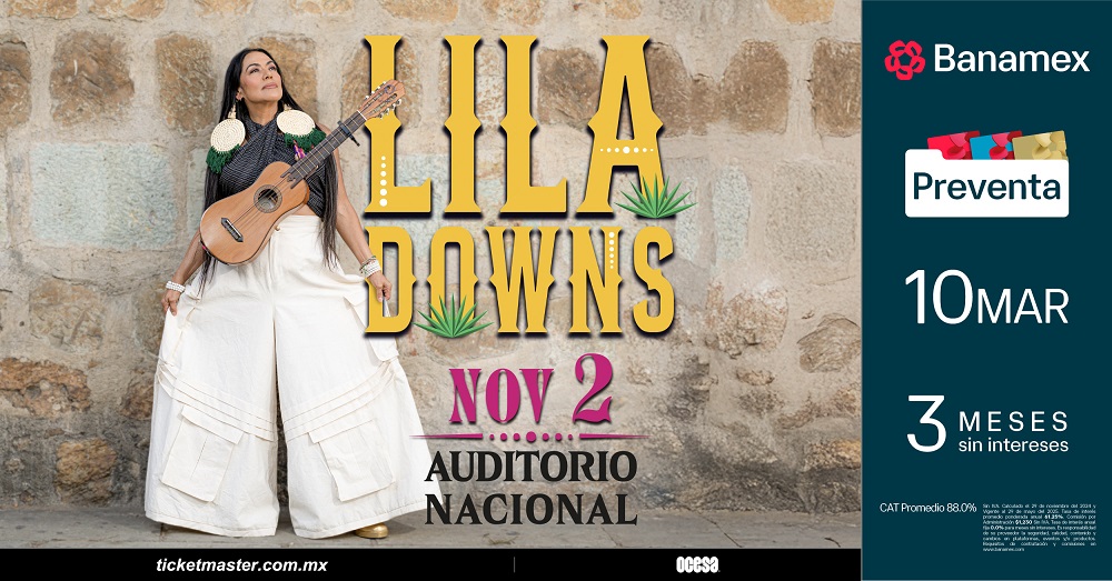 ESTE DOMINGO LILA DOWNS SE PRESENTA EN LA CDMX CON SU IMPACTANTE GIRA “EL BESO”
