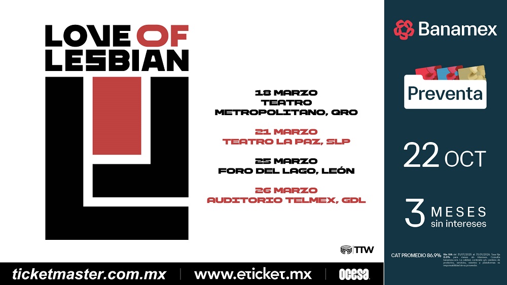 LOVE OF LESBIAN EN VIVE LATINO 2026: UNA NUEVA ETAPA SOBRE EL ESCENARIO MEXICANO