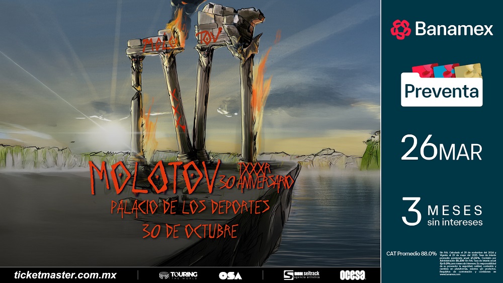 MOLOTOV ARRANCA SU CELEBRACIÓN DE 30 AÑOS: ESTE JUEVES EL PRIMER SHOW EN LA CDMX