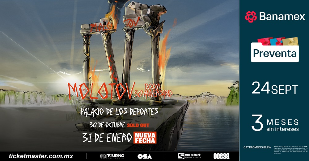 MOLOTOV CELEBRA SU TXXXR 30 ANIVERSARIO CON UNA NOCHE MÁS EN LA CDMX