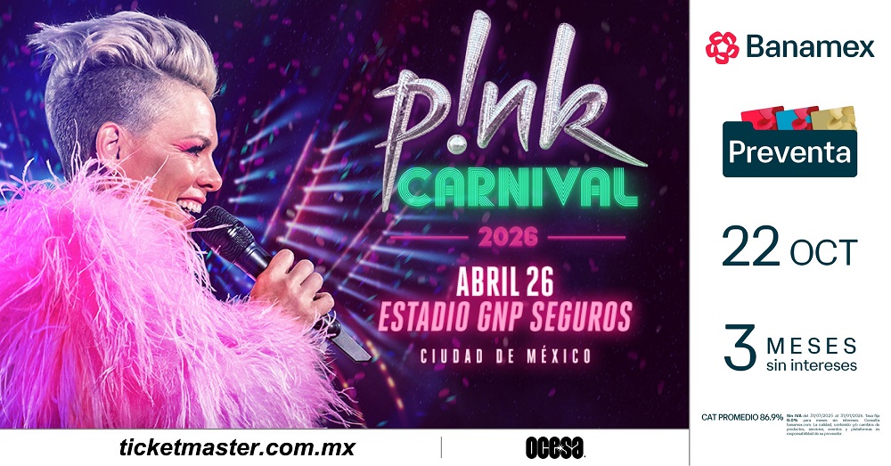 P!NK LLEGA A MÉXICO CON SU ESPERADO CARNIVAL TOUR