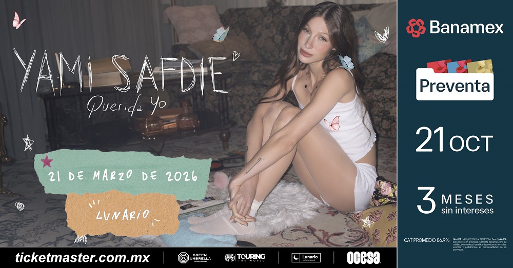 YAMI SAFDIE LLEVARÁ SU LUZ POP AL LUNARIO DE LA CDMX
