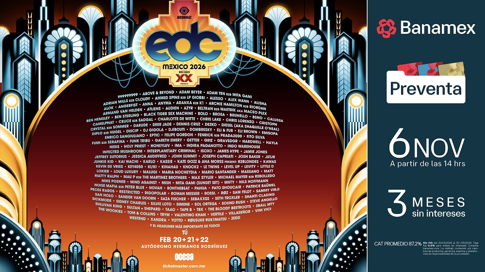 EDC MÉXICO 2026 REVELA SU CARTEL Y PROMETE UNA EXPERIENCIA ELECTRÓNICA SIN PRECEDENTES