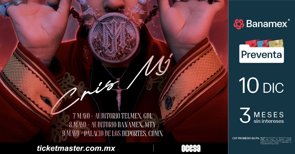 CRIS MJ LLEGA A MÉXICO EN 2026 CON EL FLOW DE GATA ONLY Y PRESENTA SU TOUR EN TRES CIUDADES