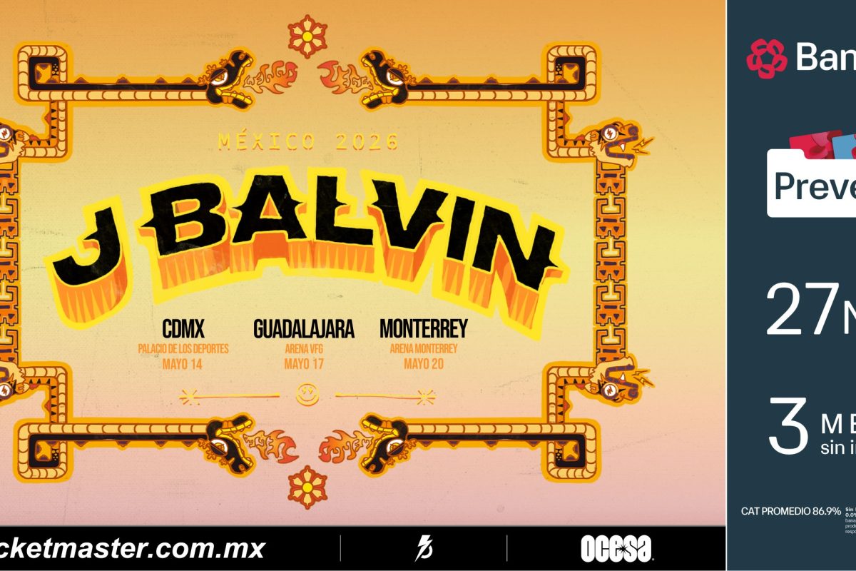 J BALVIN REGRESA A MÉXICO EN 2026 CON UNA GIRA IMPERDIBLE