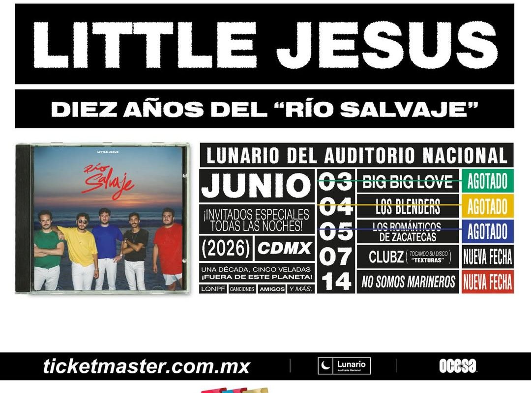 LITTLE JESUS CELEBRA LOS 10 AÑOS DE RÍO SALVAJE CON UNA RESIDENCIA ESPECIAL EN EL LUNARIO