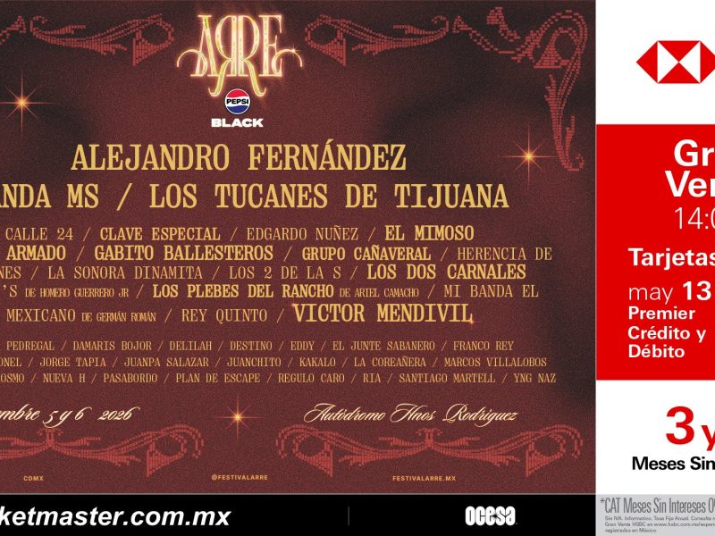 BANDA MS, PRESENTE EN EL ARRE 2026,