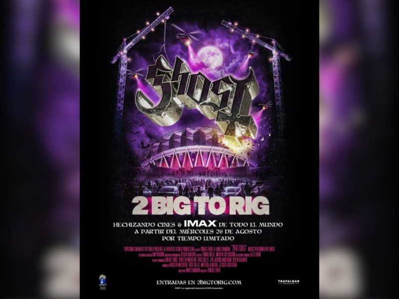 GHOST: 2 BIG TO RIG, el concierto de la banda sueca de metal grabado en el Palacio de los Deportes, desatará su ritual en salas de Cinépolis +QUE CINE