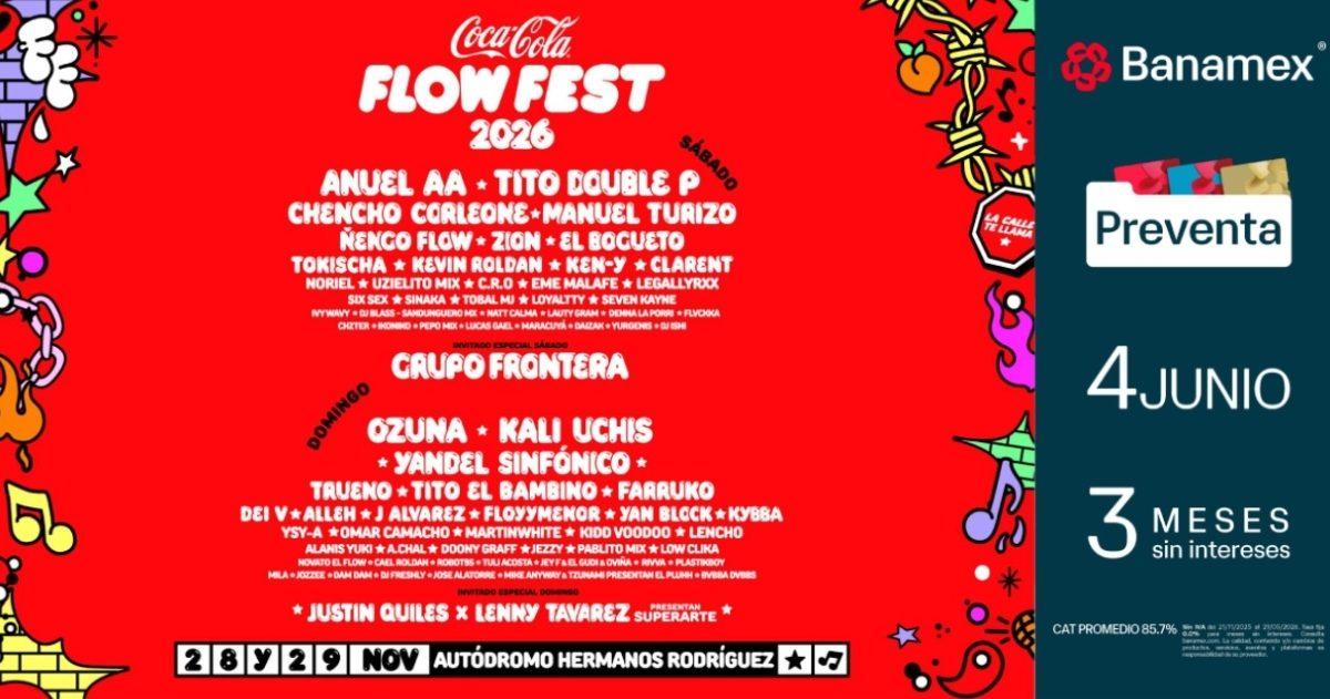 COCA-COLA FLOW FEST 2026: DOS DÍAS DE MÚSICA URBANA EN LA CDMX