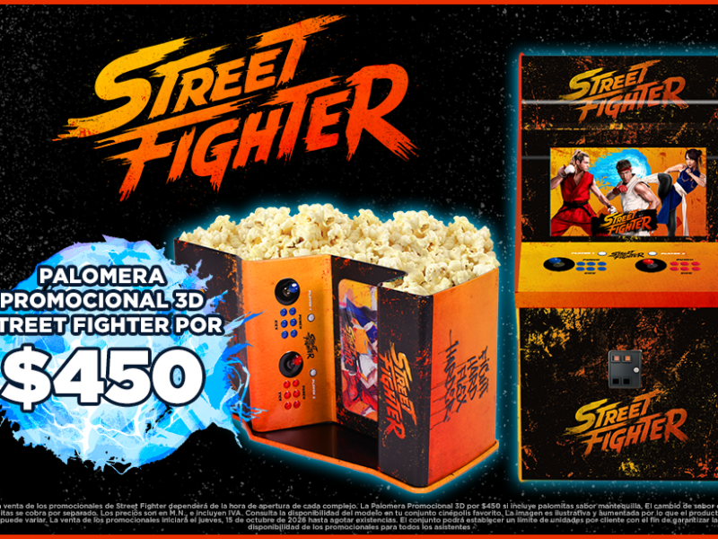 Así es la palomera 3D de Street Fighter, que llega a Cinépolis