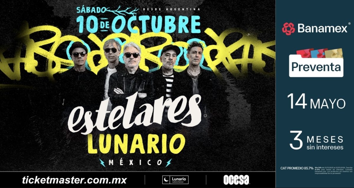 ESTELARES LLEVARÁ SU ROCK ARGENTINO AL LUNARIO ESTE SÁBADO
