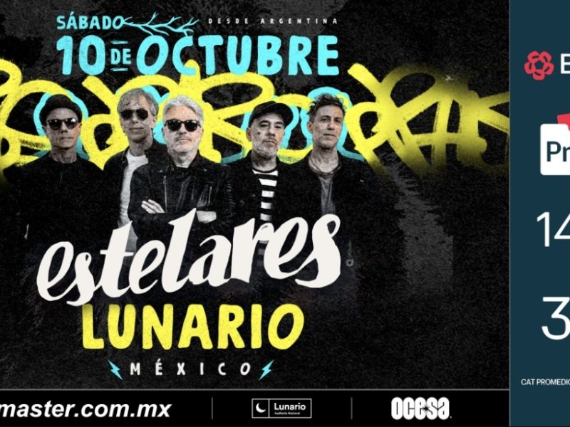 ESTELARES LLEVARÁ SU ROCK ARGENTINO AL LUNARIO ESTE SÁBADO